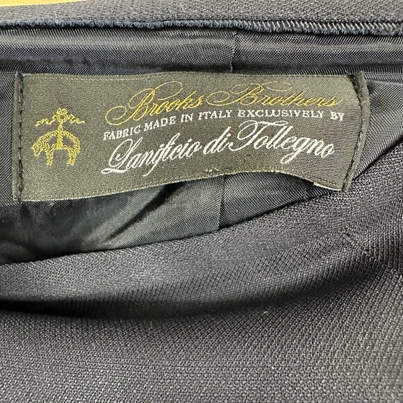 Brooks Brothers 100% Wool Womens Career Pencil Skirt Navy Blue Size 6 - Picture 2 of 6